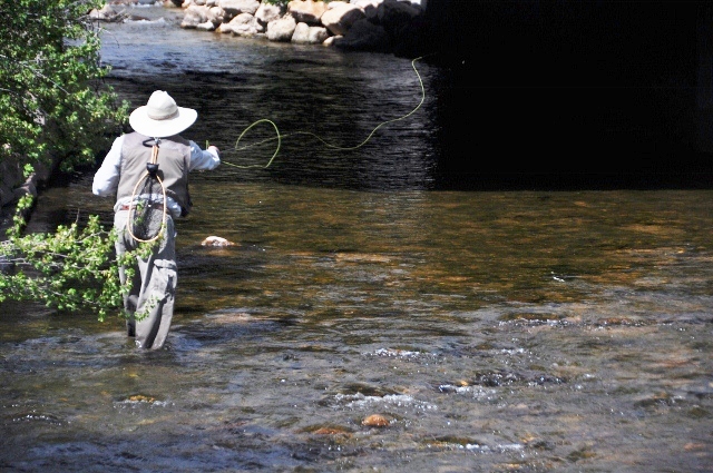 angler along Riverwalk